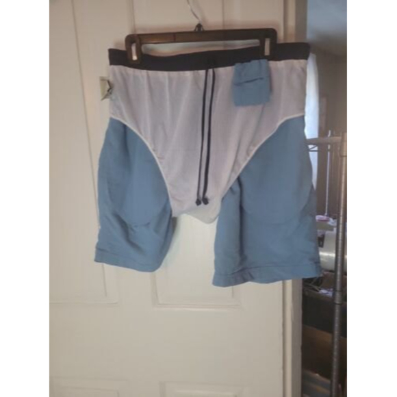 LL Bean Swim Trunks Ocean Teal Men’s Size Large Elastic Waist Shorts - Picture 9 of 9